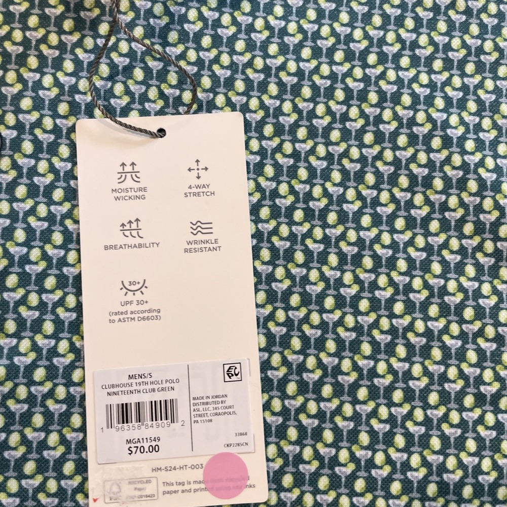 Walter Hagen Polo Men's Small Golf Performance 11 Green UPF Wicking UPF50+ NWT - Picture 2 of 4